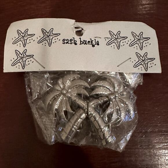 Sash Buckle Palm Trees Silver Metal Belt Buckle NWT Novelty - Picture 6 of 6